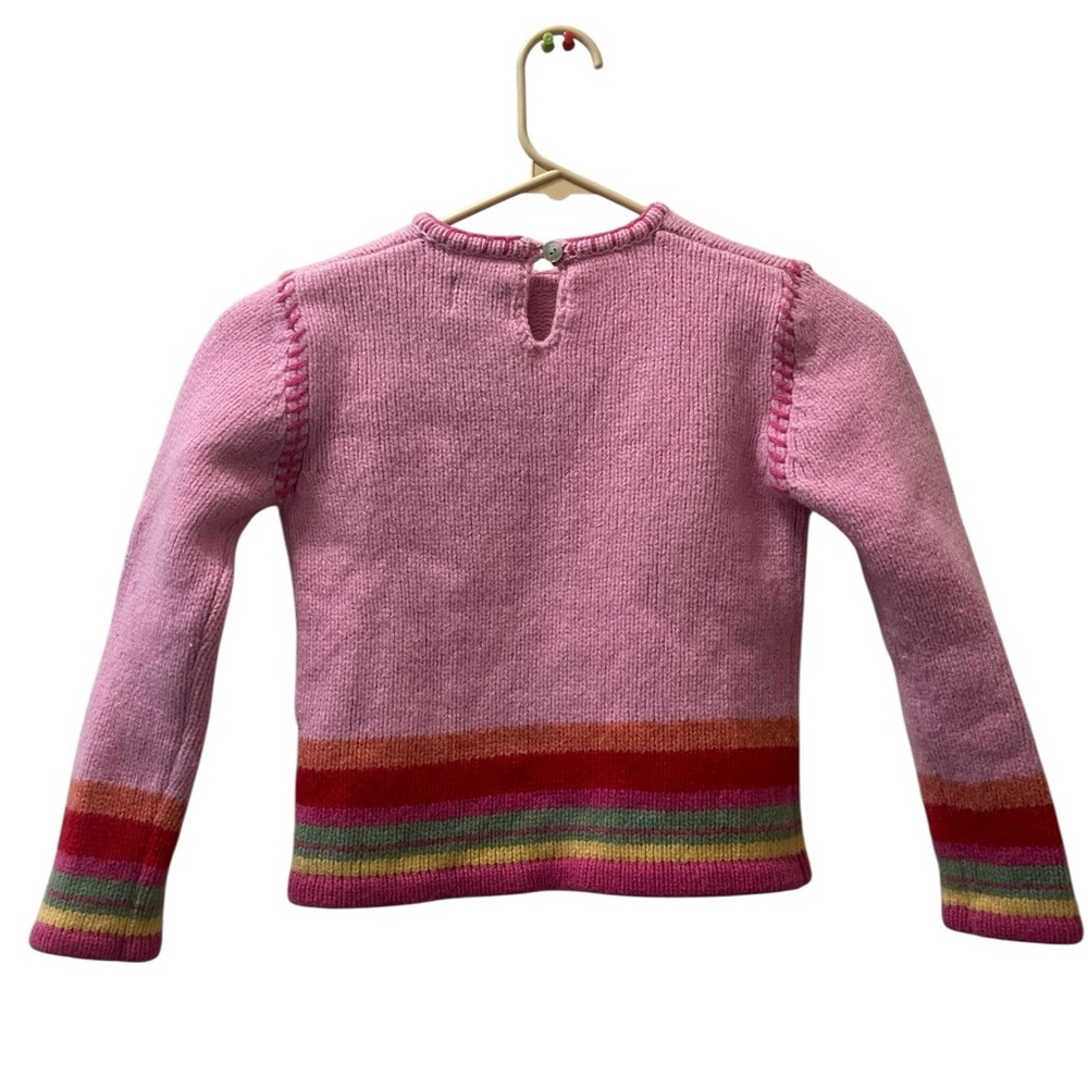 Boden Pink Sweater with Colorful LOVE Design - Picture 3 of 3
